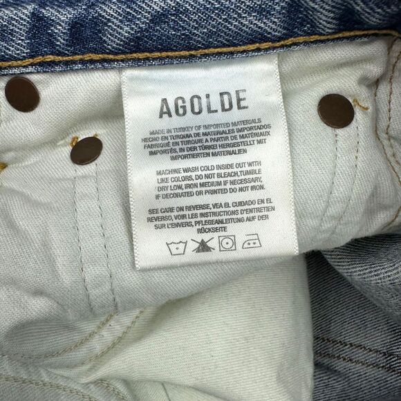 NWT AGOLDE 90's Pinch Waist Jeans Women's Size 24 Endless Distressed Straight - Picture 12 of 14